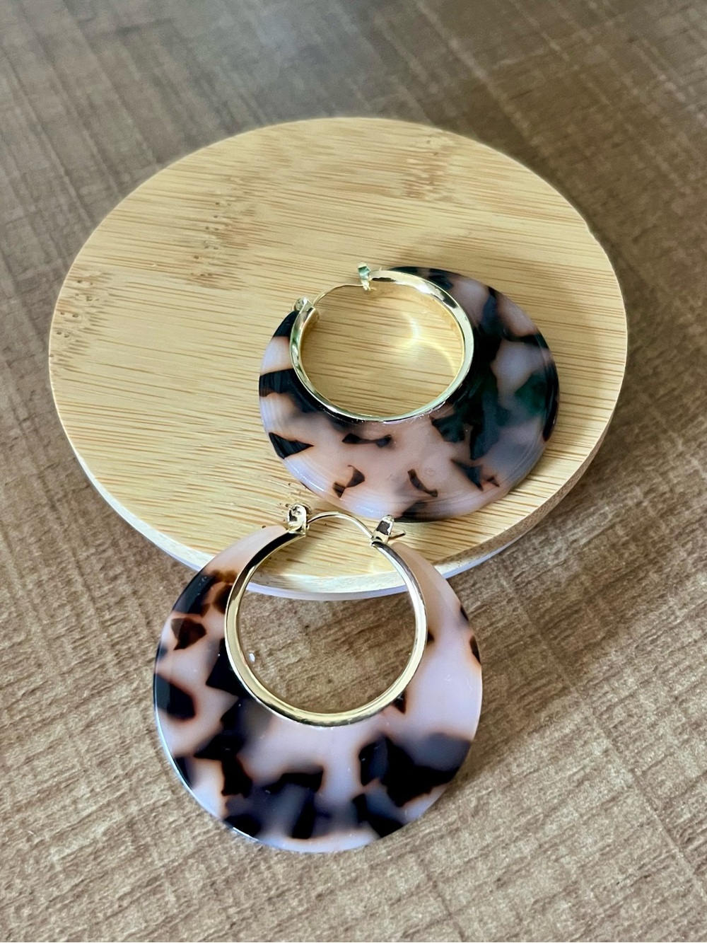 Acrylic  Hoop Drop Earrings